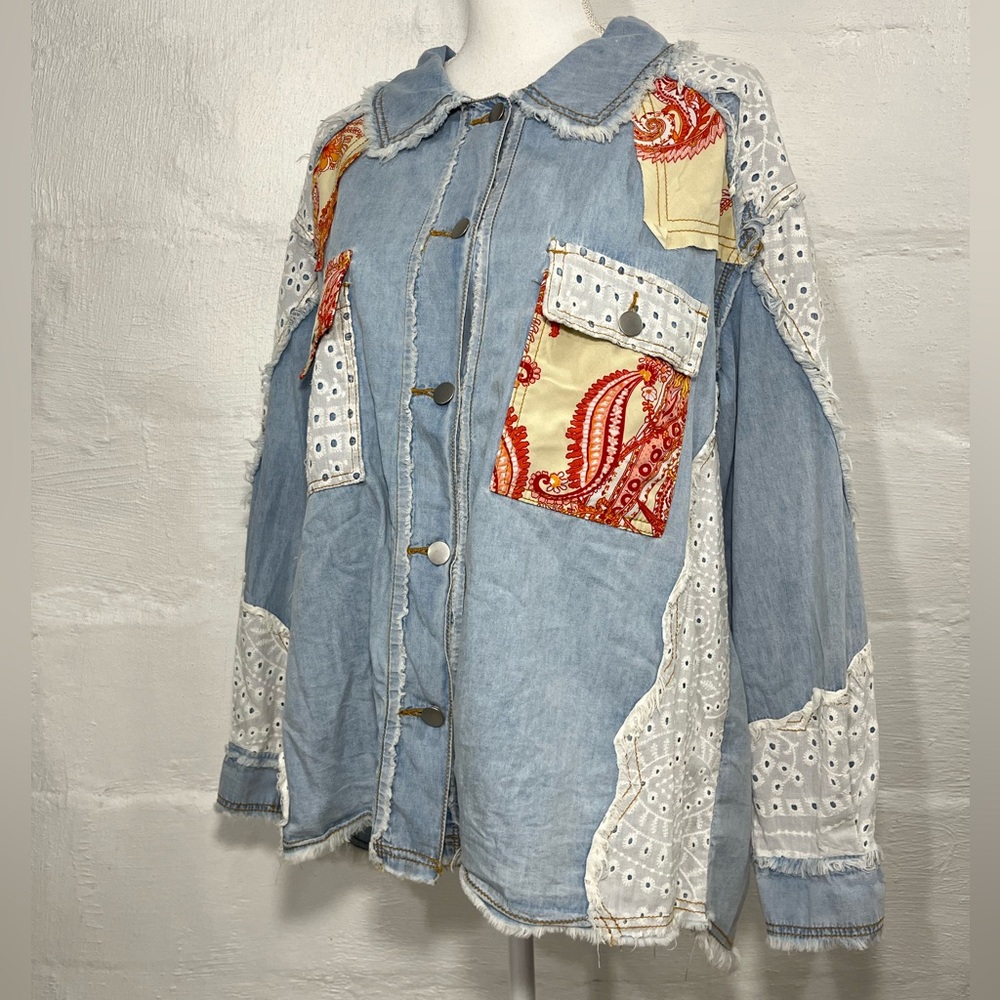 POL PATCHWORK BUTTON SHIRT - image 15